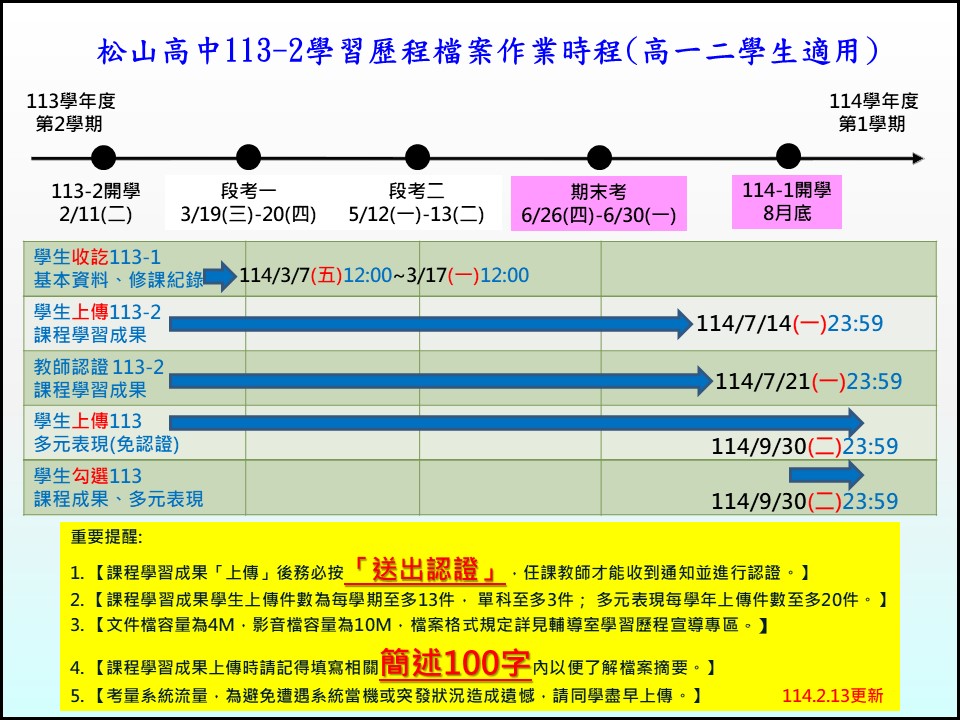 學習歷程上傳